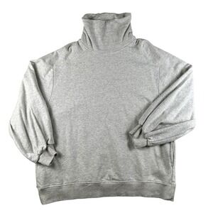 LIT Sweatshirt Womens 2XL Turtleneck Fleece Pullover Side Pockets Relaxed Fit